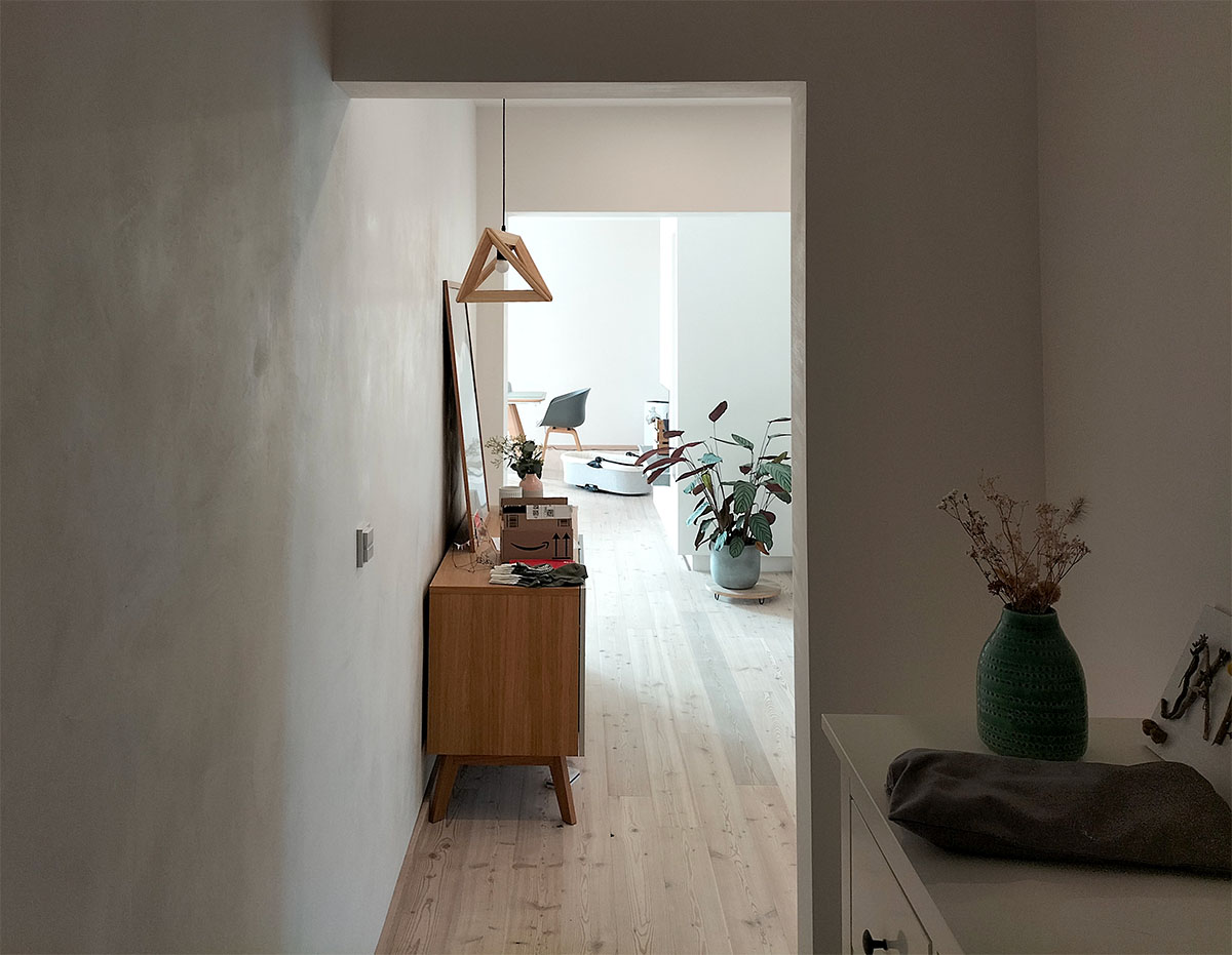 Wandputz weiss Relief mystucco Trockenbau mystucco